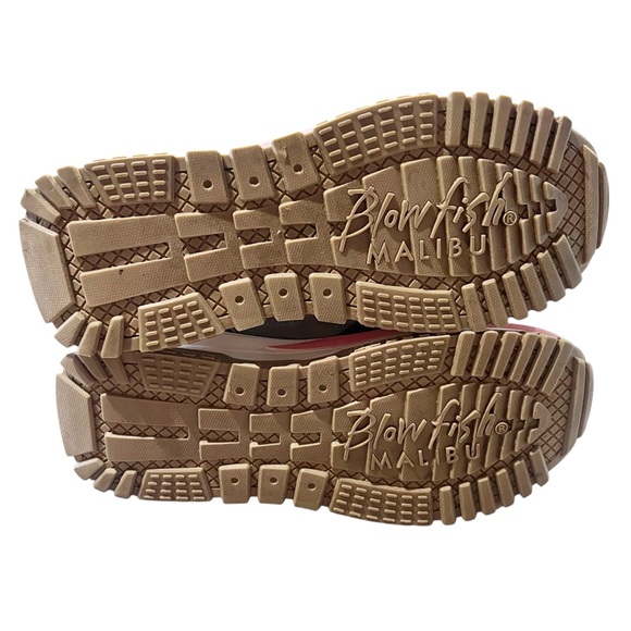 Blowfish Suede Sneakers Women’s 10 Chunky Pink Green Retro Metallic Platform - Picture 11 of 13